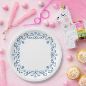 ブルースクロレースのようールリース ペーパープレート (パーティー)