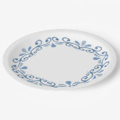 ブルースクロレースのようールリース ペーパープレート (アングル)