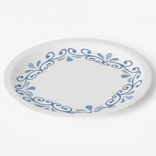 ブルースクロレースのようールリース ペーパープレート (アングル)