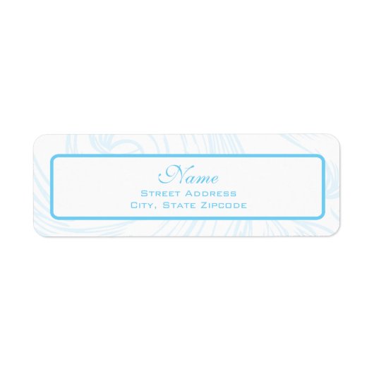 ブルースクロール《キリスト教》洗礼式や命名式住所 シール (正面)