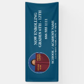 ブルースクーモダンルロゴを登録中 横断幕 (縦)