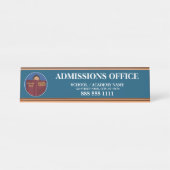 ブルースクーモダンルロゴ入試オフィス デスクネームプレート (正面)