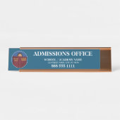 ブルースクーモダンルロゴ入試オフィス デスクネームプレート (正面)