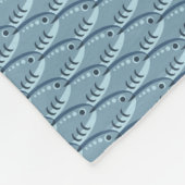 ブルースクーリングフィッシュスケールパターンフリースブランケット フリースブランケット (角)