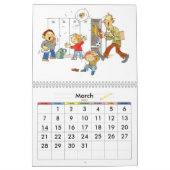 ブルースクールの年のカレン子供へダー カレンダー (3月 2027)