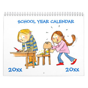 ブルースクールの年のカレン子供へダー カレンダー
