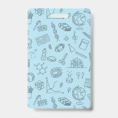 ブルースクールアイコンホームスクール教育者IDバッジ バッジ (裏面)