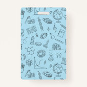 ブルースクールアイコンホームスクール教育者IDバッジ バッジ (裏面)