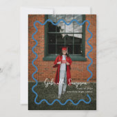 ブルースクールカラーズ卒業パーティー招待状 招待状 (正面)