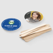 ブルースクールカラー、2020年パーソナライズされた卒業 ハンドファン (組立なし)