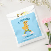 ブルースクールバレンタインデー恐竜tレックス虹 フェイバーバッグ (封をした状態)