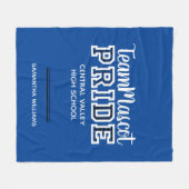 ブルースクールプライドマスコットネームフリースブランケット フリースブランケット (正面(横))