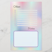 ブルースクール用品のチェックリスト (裏面)