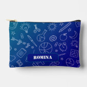 ブルースクール要素鉛筆ケース/バッグ アクセサリーポーチ (正面)