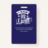 ブルースク活気づけるールスタッフの先生ID写真 バッジ (裏面)