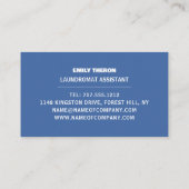 ブルースケッチ洗浄機、ランドリー、クリーニングサービス 名刺 (裏面)