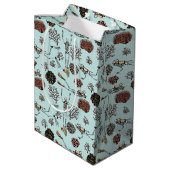 ブルースケルトン海スキューバダイバーアンドコーラル ミディアムペーパーバッグ (裏面アングル)