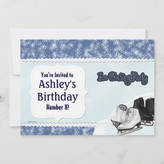 ブルースケートパーティー 招待状 (正面)