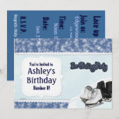ブルースケートパーティー 招待状 (正面/裏面)