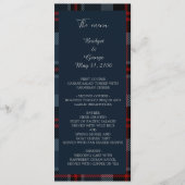 ブルースコットランドカントリーウェディングプログラム&メニュー プログラム (正面)