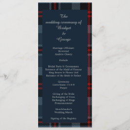 ブルースコットランドカントリーウェディングプログラム&メニュー プログラム