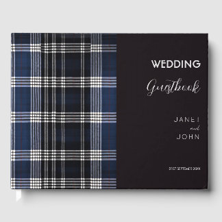 ブルースコットランドタータンチェック結婚ズ ゲストブック