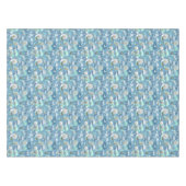 ブルースコットンテーブルクロスの子供のような冬のシーン テーブルクロス (正面(横))