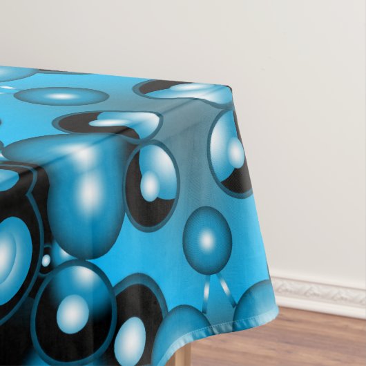 ブルースコンセントリックサークルオービタル抽象芸術 テーブルクロス (インサイチュ)