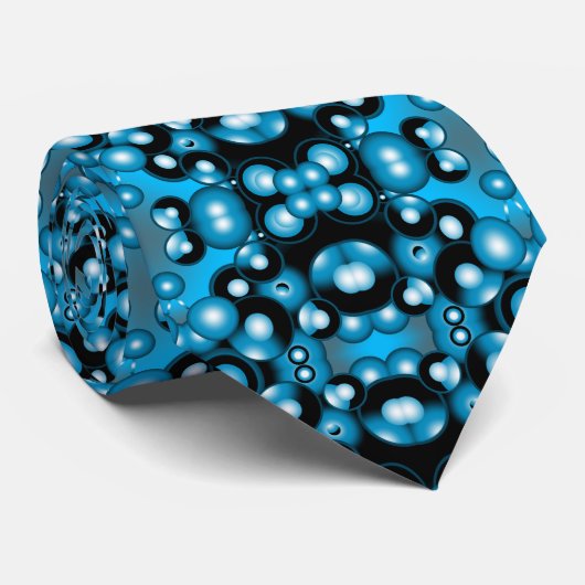 ブルースコンセントリックサークルオービタル抽象芸術 ネクタイ (ロール)