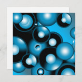 ブルースコンセントリックサークルオービタル抽象芸術 ノートカード (正面/裏面)