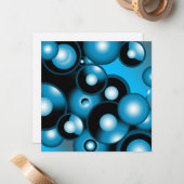 ブルースコンセントリックサークルオービタル抽象芸術 ノートカード (正面/裏面インサイチュ)