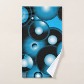 ブルースコンセントリックサークルオービタル抽象芸術 バスタオルセット (ハンドタオル)