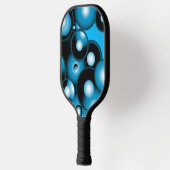 ブルースコンセントリックサークルオービタル抽象芸術 ピックルボールラケット (左)