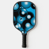 ブルースコンセントリックサークルオービタル抽象芸術 ピックルボールラケット (裏面)