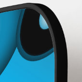 ブルースコンセントリックサークルオービタル抽象芸術 ピックルボールラケット (左詳細)