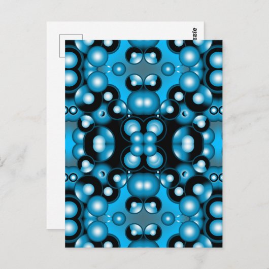 ブルースコンセントリックサークルオービタル抽象芸術 ポストカード (正面/裏面)
