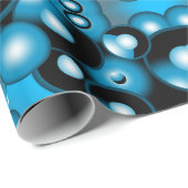 ブルースコンセントリックサークルオービタル抽象芸術 ラッピングペーパー (ロールコーナー)