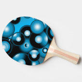 ブルースコンセントリックサークルオービタル抽象芸術 卓球ラケット (横)