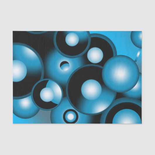 ブルースコンセントリックサークルオービタル抽象芸術 薄葉紙 (正面)