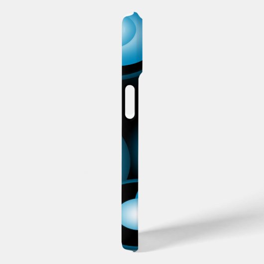 ブルースコンセントリックサークルオービタル抽象芸術 Case-Mate iPhoneケース (裏面 / 右)