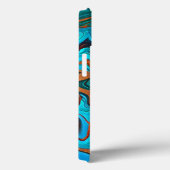 ブルースゴールズアンドグリーンズリキッド抽象芸術 Case-Mate iPhoneケース (裏面 / 右)