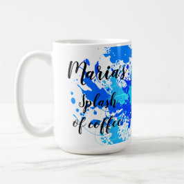 ブルースシェーズカラーのスプラッシュスタイリッシュスタイル コーヒーマグカップ