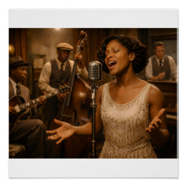 ブルースシンガーのファーストレコード録音 ポスター