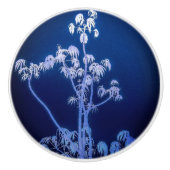 ブルースセラミックプル王室のの木のシルエット セラミックノブ (正面)