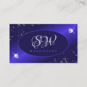 ブルースタイリッシュグリッタースターズ王室のダイヤモンドモノグラム 名刺 (正面)