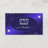 ブルースタイリッシュグリッタースターズ王室のダイヤモンド追加ロゴ 名刺 (正面)