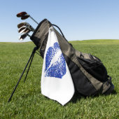 ブルースタイリッシュグリッターリップ#2 ゴルフタオル (グリーン)