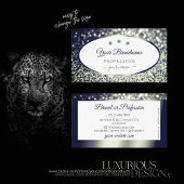 ブルースタイリッシュシルバースパークルグリッターホワイトダイヤモンド 名刺