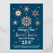 ブルースタイリッシュシークレットサンタスノーフレーク 箔シーズンカード (正面)