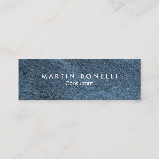 ブルースタイリッシュストーンデザインスリム芸術的 スキニー名刺 (正面)